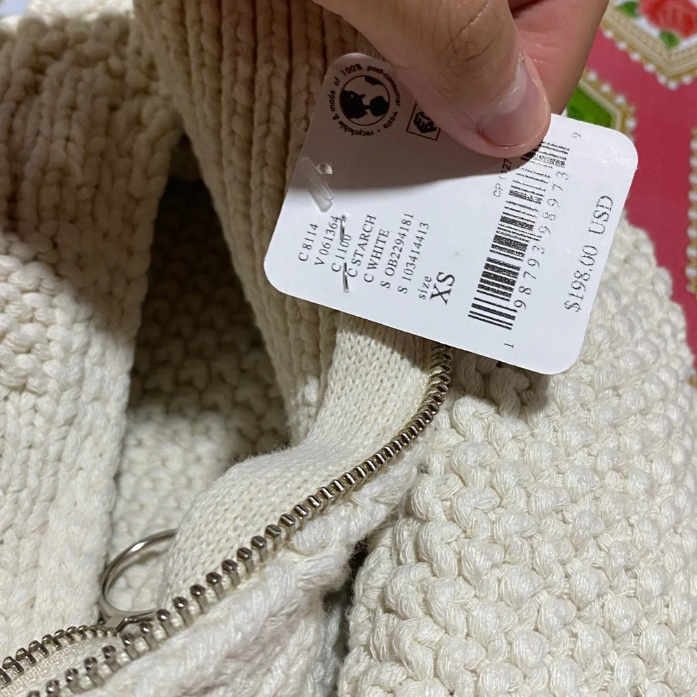 Free People We The Free Lil Lad‎ Cardi Cardigan Cream Knit XS